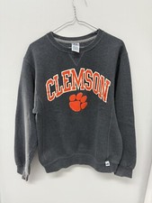 Clemson Tigers Crewneck Sweatshirt Gray Russell Athletic Small