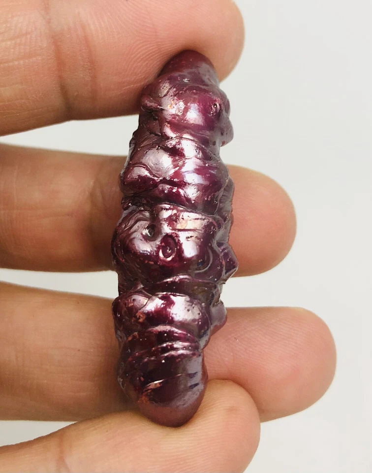 Powerful Leklai Suriyan Racha Red Thai Amulet Magic Buddha Stone Lp Somporn Best - Image 4 of 4