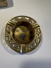 Fair Ladies Brass Ashtrays Set Box American Airlines Collectible Taiwan Vintage