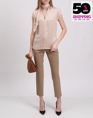 RRP€300 JUST CAVALLI Jacquard Top IT38 US2 XS Reptile Pattern Made in Italy