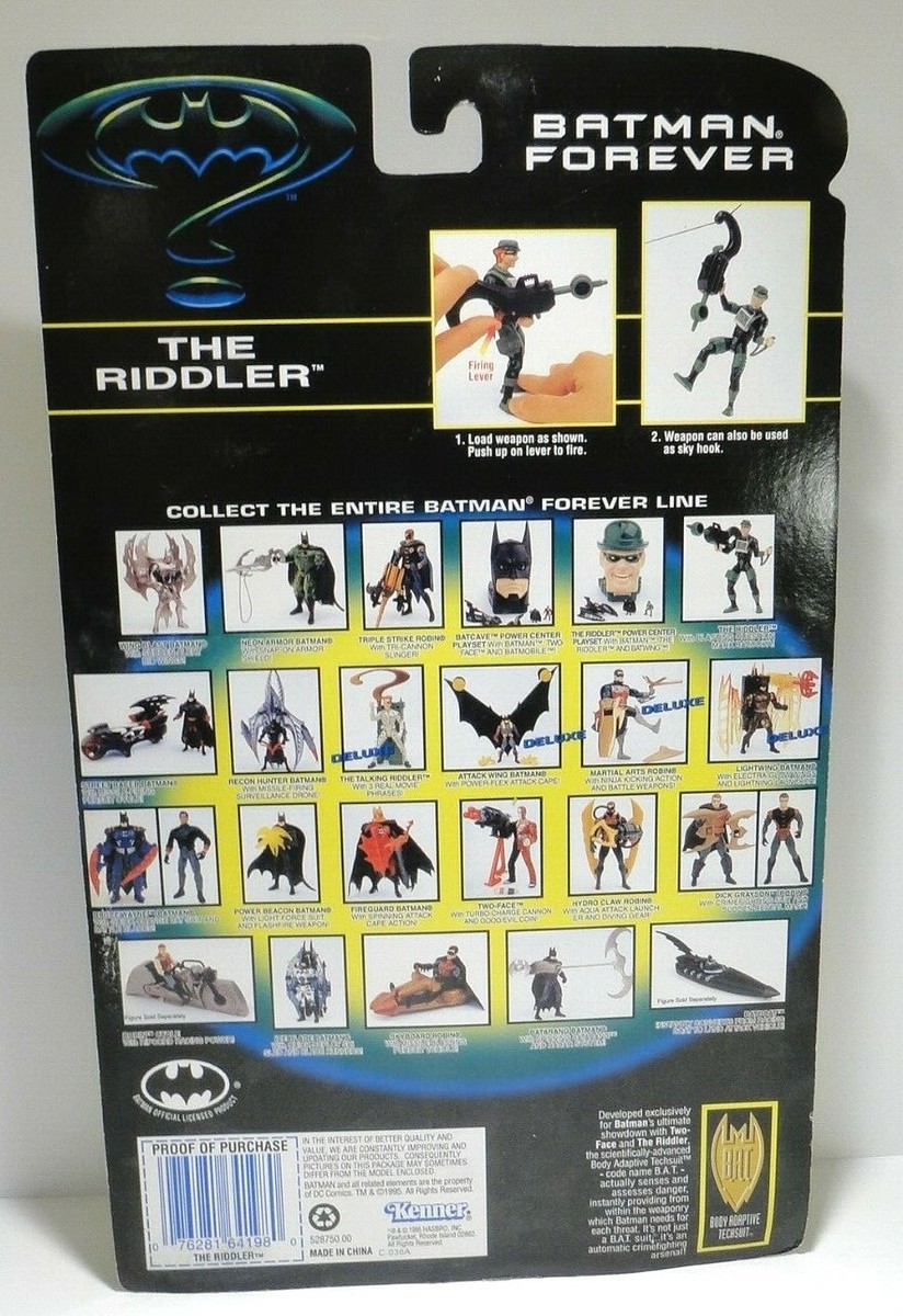 Kenner Batman Forever Movie The Riddler Action Figure Mint on Card 
