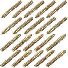 20Pcs M4x30mm Hanger Bolt Double Headed Bolt Self-Tapping Screw for Furniture