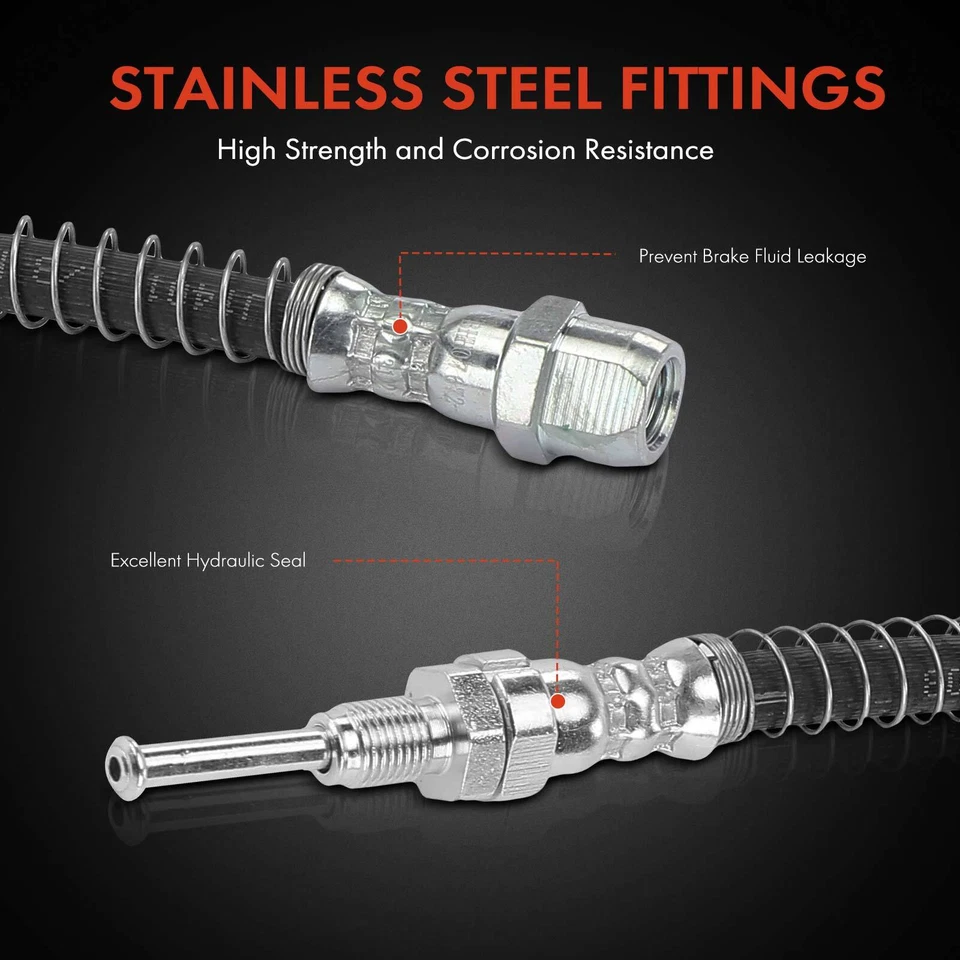 Manguera hidráulica de freno lateral izquierdo o derecho trasero para Mercedes-Benz C63 AMG E63 AMG S Foto 4 de 4