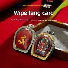 Tibetan hand-painted thangka wipe box clay sculpture hand-fired