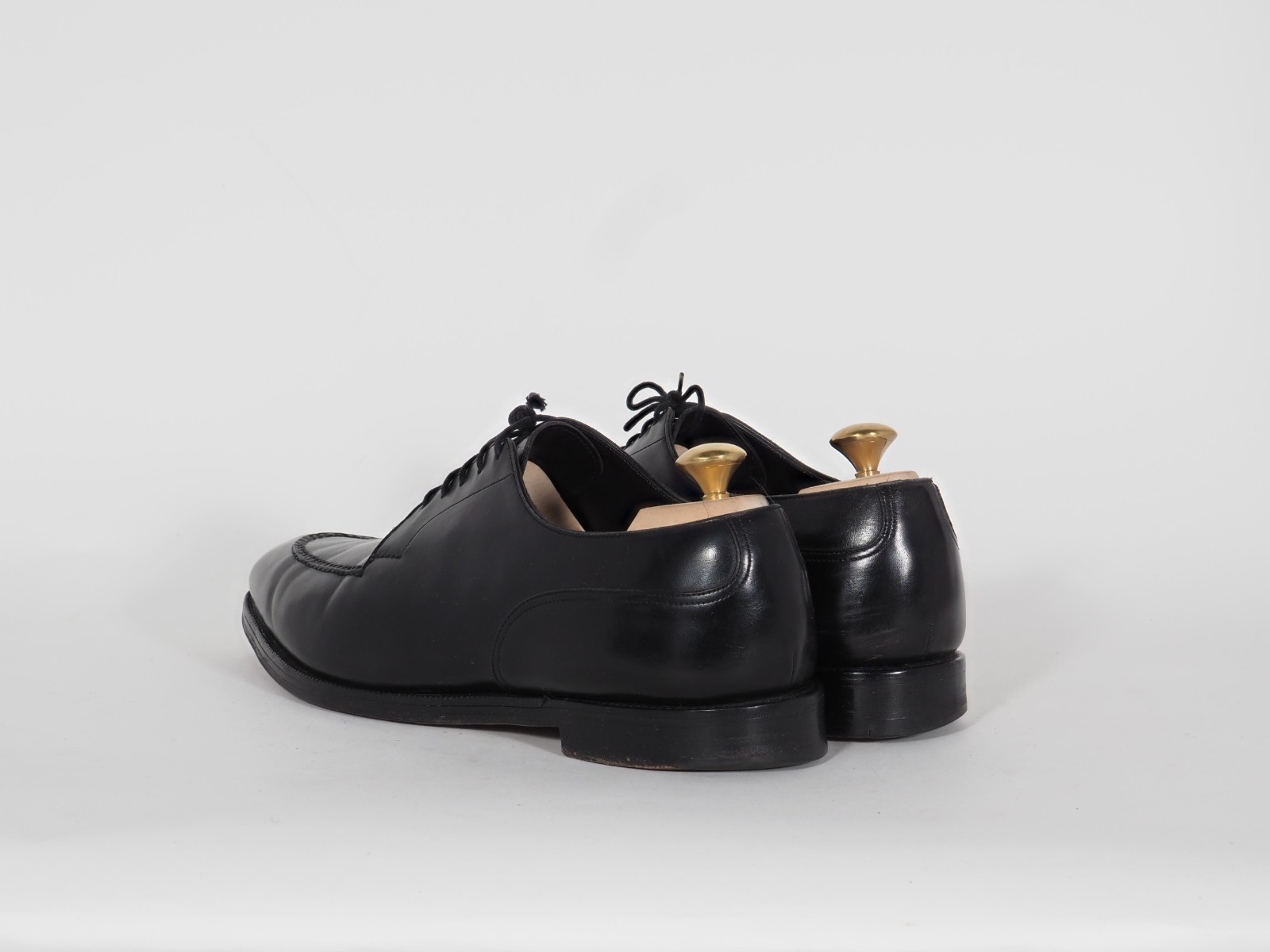 Custom Made Black Leather Split-Toe Apron Derby S… - image 5