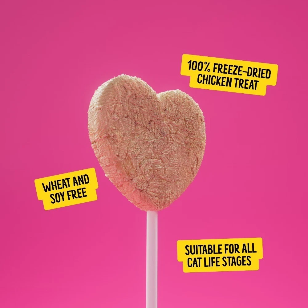 Freeze Dried Chicken Flavored Lollipop Cat Treats, 4 Pack, 4 Pieces - thumbnail 3