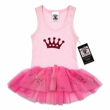 Girls Pink Crown Tiara Tutu Tank Top by Cupcakes  Kisses Couture Size 4