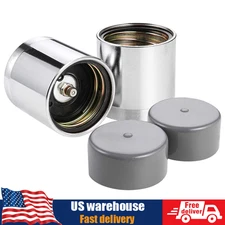 2PCS Wheel Bearing Buddy 1.98 Inch Bearing Protectors Chrome For Trailer Boat
