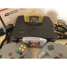Nintendo 64 N64 Bundle  Cables 2 Controllers  Pokemon Stadium 1  2 tested