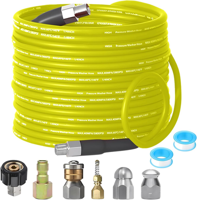 #ad Pressure Washer Sewer Jetter Kit 100Ft X1 4quot; Hydro Drain Jetter Cleaner Hose $67.29