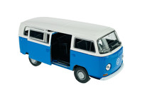 Welly 1972 Vw Volkswagen Bus T2 WEISS-BLAU 1:34 Die Cast Metal Neu Im Kasten