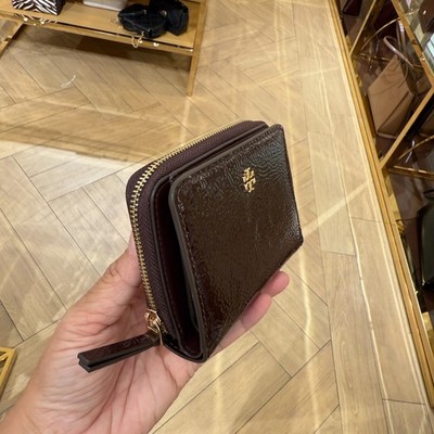 Tory Burch Emerson Crinkle Mini Wallet 175564 Agnello | eBay