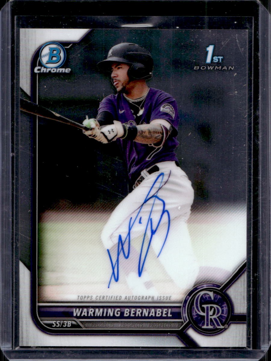 Warming Bernabel 2022 Bowman Chrome #CPA-WB 1st Prospect Auto