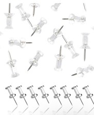 Clear Push Pins 1000 Count Plastic Head Steel Point
