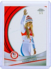 2026 Topps Chrome US Winter Olympic Paralympic LINDSEY VONN Red Refractor 3/5