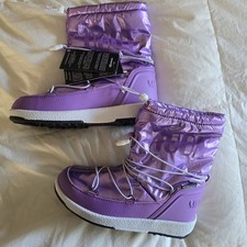 Moon Boot Icon Metallic purple/pink Tall Snow Boots size Women 8 NWT 