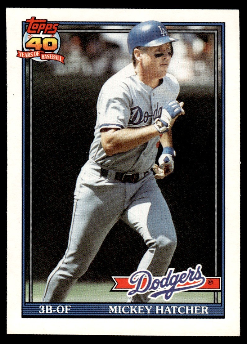 1991 O-Pee-Chee Mickey Hatcher Los Angeles Dodgers #152