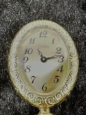 Vintage Exita Damen Taschenuhr Gold Farbig mit Kette Handaufzug Mechanisch Uhr