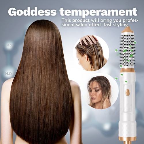 5in1 Hot Air Brush Blow Dryer Styler,Anti-Scald Design,Auto Curling Straightener - Picture 13 of 26