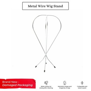 Jon Renau Metal Wire Wig Stand - Sturdy and Collapsible Wig Holder