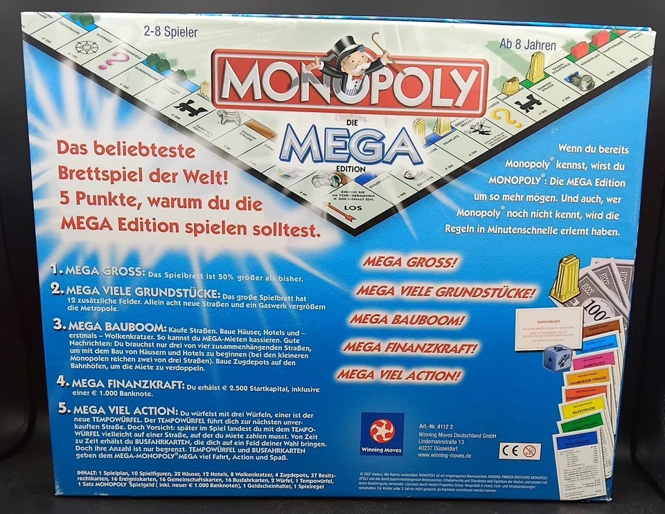 Monopoly Die Mega Edition Gesellschaftsspiel vollständig teilweise neu - Bild 2 von 3
