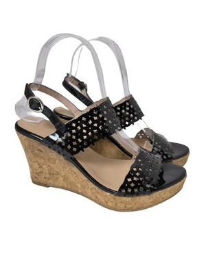 LAZZARINI Plateau-Sandaletten Damen Sandaletten Gr. DE 37 schwarz Casual-Look