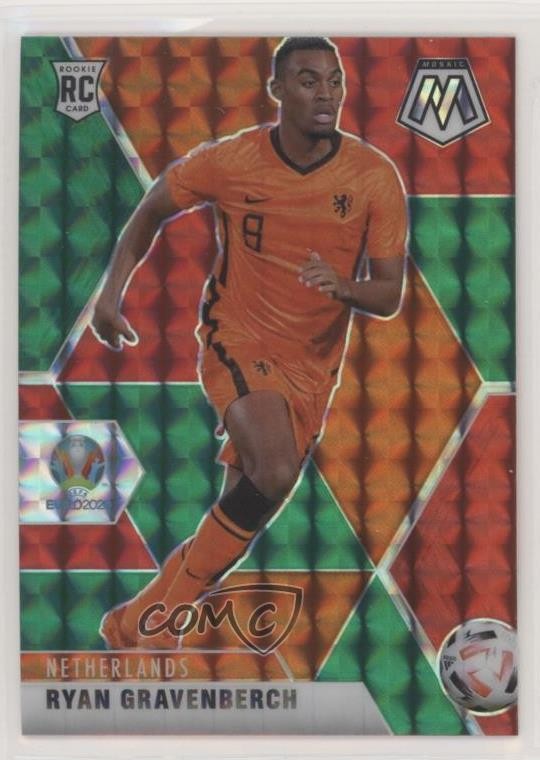 2021 Panini Mosaic UEFA Euro 2020 Choice Red & Green Prizm Ryan Gravenberch 0kr0