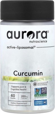 Aurora Nutrascience Liposomal Curcumin 200 mg High Absorption Turmeric 60 caps