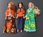collection of  original 3 early dolls , Pippa dolls and a topper doll 1970