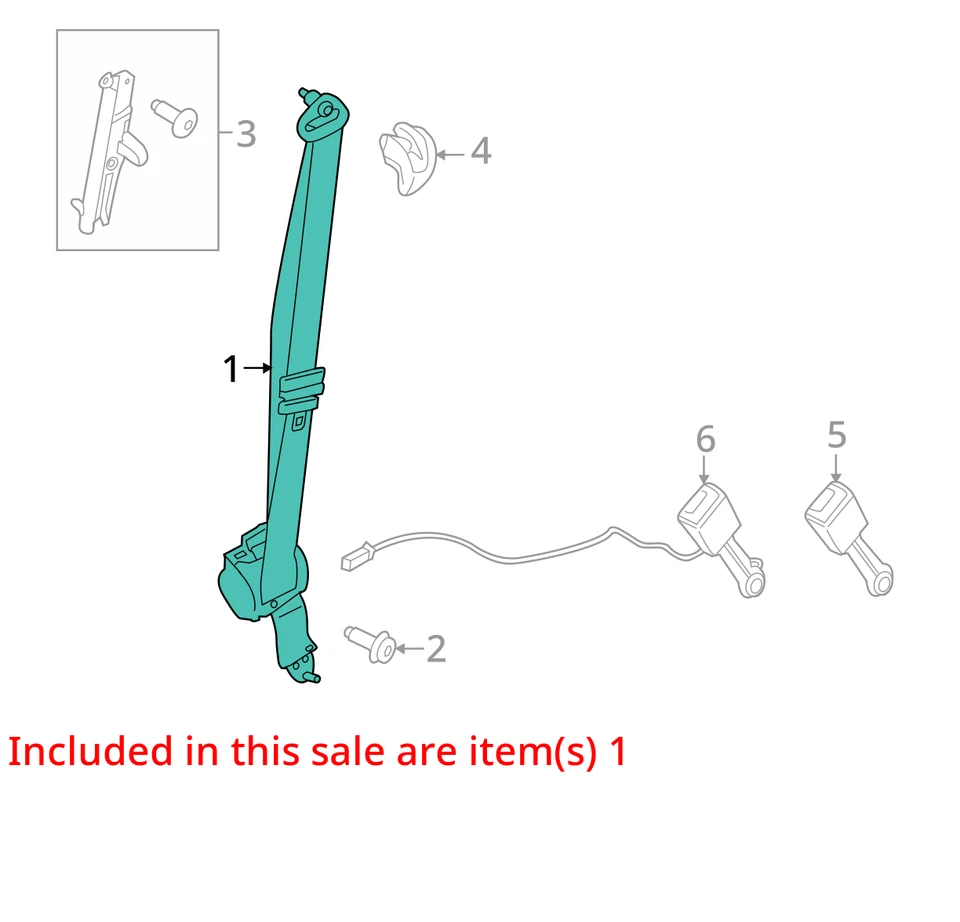 Ремень безопасности передние ковшеобразные сиденья пассажирский натяжитель подходит для 15–18 Transit 150 10314948 - Изображение 4 из 4