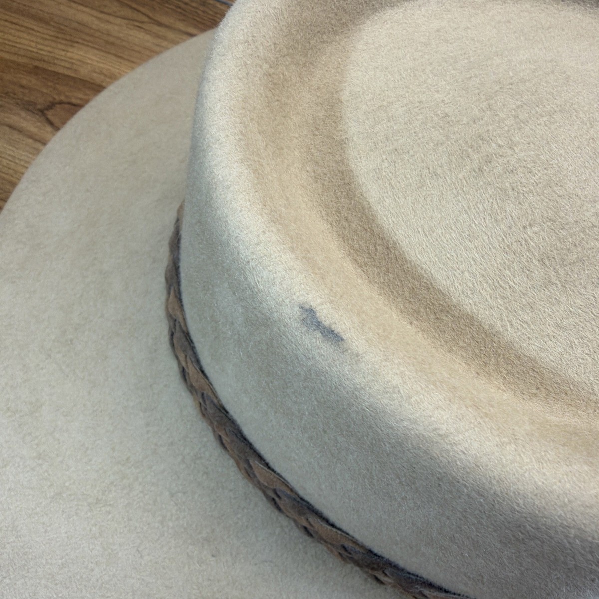 Vintage Byrnie Utz Seattle Australia Outback 100% Fur Western Hat 6 7/8 VINTAGE HAT AUSTRALIAN OUTBACK DROVER FUR/FELT BRAID  main image 4