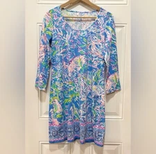 NWT Lilly Pulitzer Beacon Dress All Together Now Engineered Knit Dress in Size M