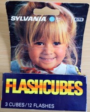 Vintage Sylvania Blue Dot Flashcubes New Original Box of 3 Cubes 12 Flashes 