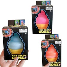 Nice ice Cream Cone Blue Orange Pink Ice Cream Squishy Nee Doh Replica