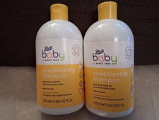 2 x Boots Baby Conditioning Shampoo 500ml New Free P&P 