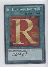 R - Righteous Justice 1st Ed. YuGiOh a Yellow MegaPack #RYMP-EN025
