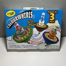 Crayola Colourwhirls Spin Art Set with 3 Washable Markers New Sealed