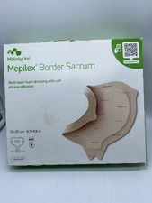 10 Molnlycke Mepilex Border Sacrum Self-Adherent 282455 8.7x9.8 Exp 2027 READ
