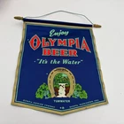 RARE Olympia Beer Hanging Banner VTG Bar Sign Its The Water Tumwater WA 8.5x11"