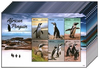 Lotto 10X Foglietti Francobolli LIBERIA 2015 Pinguini Africani MNH #W30077