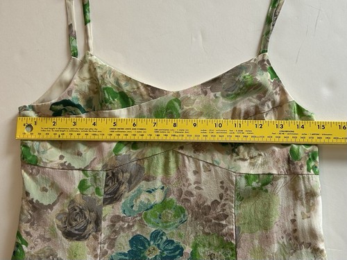 Anthropologie HD In Paris 100% Silk Floral Slip Dress Size 00 - Picture 4 of 8