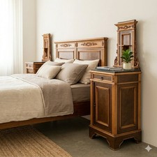 Antique Bedside Tables Art Nouveau Italy XIX Century Original