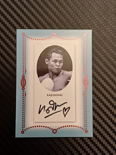 Saenchai Hand Signed Autographed on card Numbered 03/06 Futera Multi-sport Card 