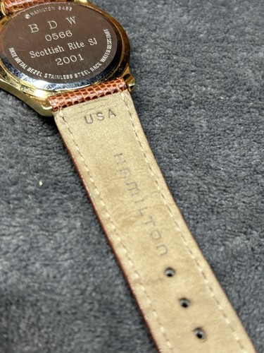 Orologio Hamilton 8458 Artcraft Rito Scozzese SJ Cinturino Pelle Ha Bisogno Di Lavoro - Foto 6 di 8