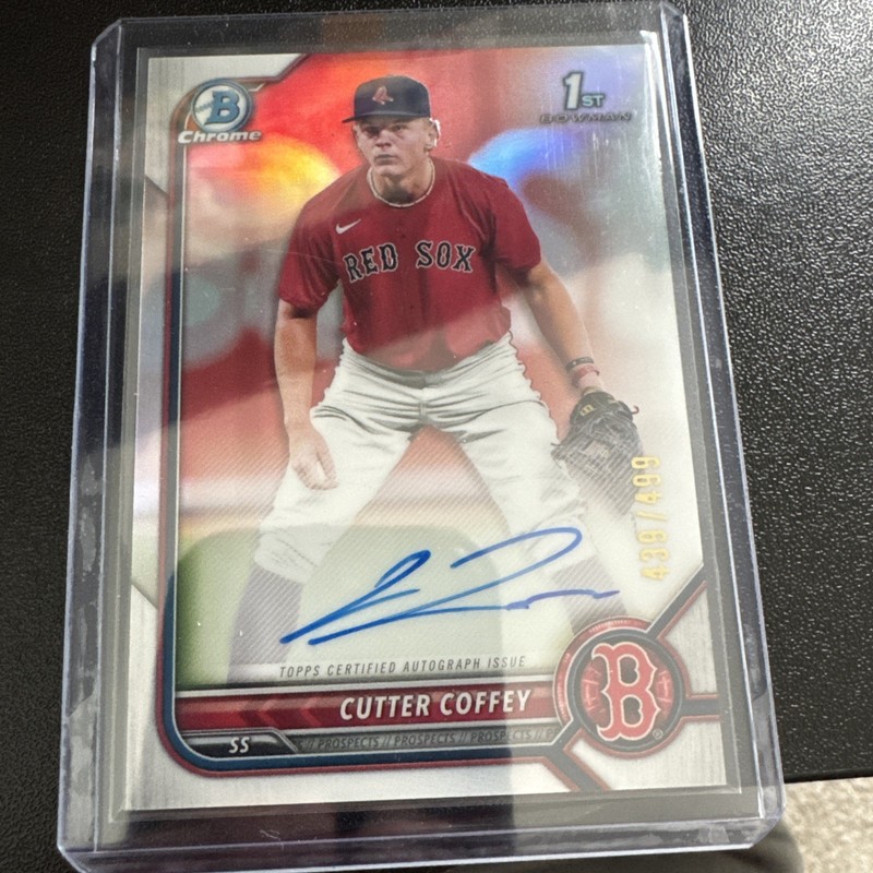 2022 Bowman Draft Chrome - Cutter Coffey 1st Auto Refractor /499
