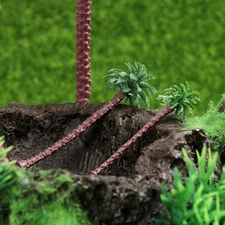 10 Pcs Mini Scene Accessory Model Trees Miniature Palm Diorama Dollhouse
