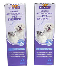 (2 PACK) HICC PET Gentle Antimicrobial Eye Rinse For Dogs & Cats, 5.1 fl oz