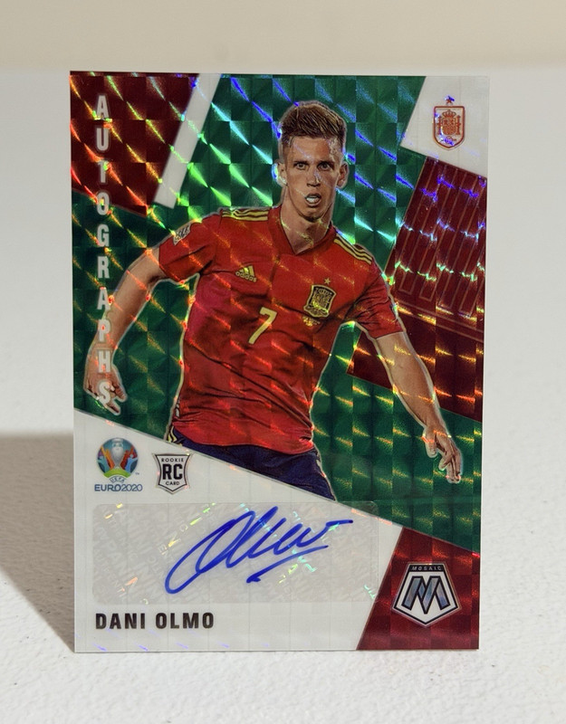 Panini 2021 Mosaic UEFA Euro 2020 Dani Olmo RC Auto Spain AM-DO GREEN PRIZM 