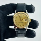 #80 Rolex 36mm Vintage Datejust Men's YG Steel Gold Dial Watch 1601 $1 START⌚️🔥