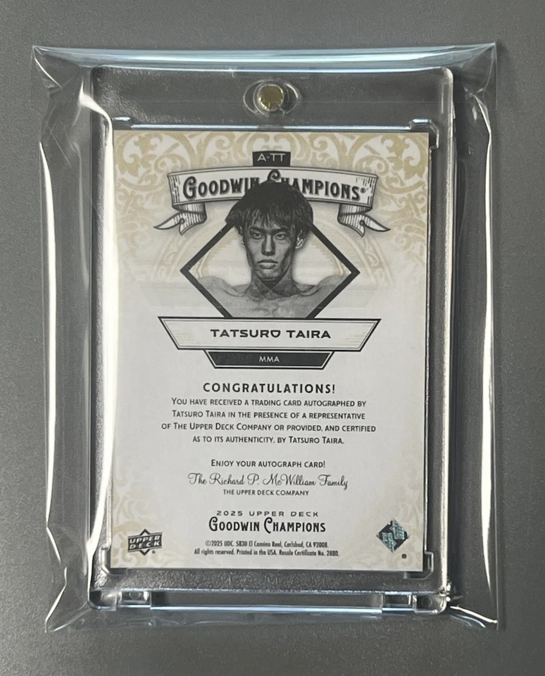 TATSURO TAIRA 🏆MMA/UFC ✨RARE✨AUTHENTIC AUTOGRAPHED ✨ROOKIE✨ CARD!!! UD - Image 2 of 2